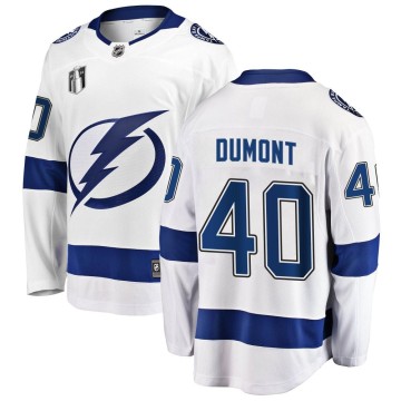 Breakaway Fanatics Branded Men's Gabriel Dumont Tampa Bay Lightning Away 2022 Stanley Cup Final Jersey - White