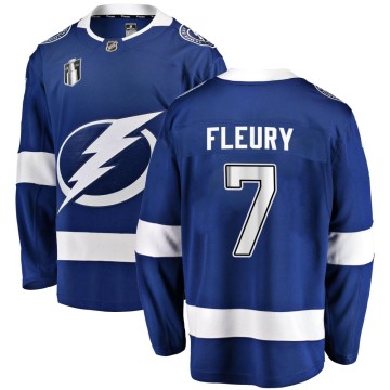 Breakaway Fanatics Branded Men's Haydn Fleury Tampa Bay Lightning Home 2022 Stanley Cup Final Jersey - Blue