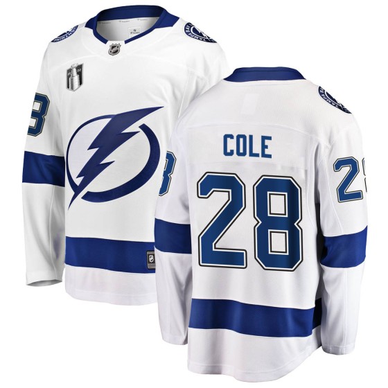 Breakaway Fanatics Branded Men's Ian Cole Tampa Bay Lightning Away 2022 Stanley Cup Final Jersey - White