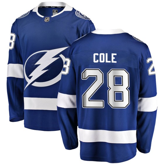 Breakaway Fanatics Branded Men's Ian Cole Tampa Bay Lightning Home Jersey - Blue