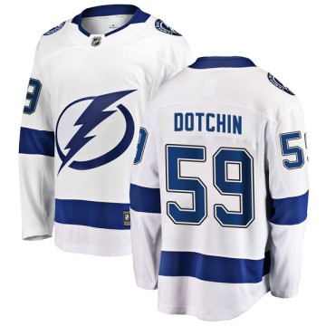 Breakaway Fanatics Branded Men's Jake Dotchin Tampa Bay Lightning Away Jersey - White