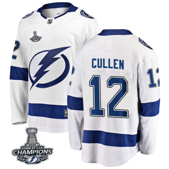 Breakaway Fanatics Branded Men's John Cullen Tampa Bay Lightning Away 2020 Stanley Cup Champions Jersey - White