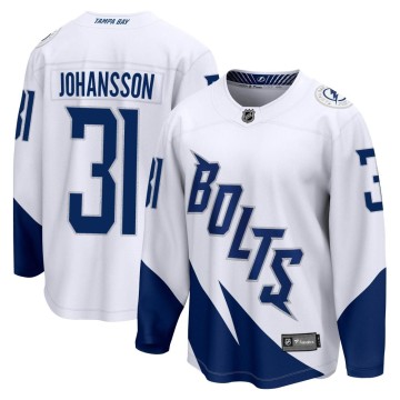 Breakaway Fanatics Branded Men's Jonas Johansson Tampa Bay Lightning 2022 Stadium Series Jersey - White