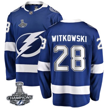 Breakaway Fanatics Branded Men's Luke Witkowski Tampa Bay Lightning Home 2020 Stanley Cup Champions Jersey - Blue