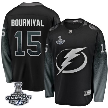 Breakaway Fanatics Branded Men's Michael Bournival Tampa Bay Lightning Alternate 2020 Stanley Cup Champions Jersey - Black