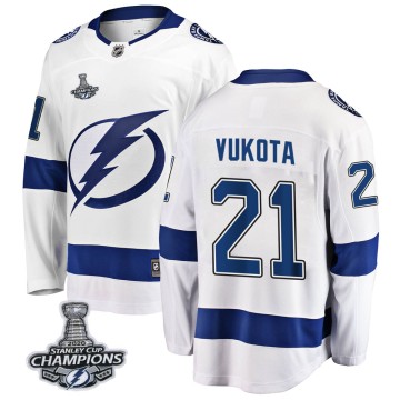 Breakaway Fanatics Branded Men's Mick Vukota Tampa Bay Lightning Away 2020 Stanley Cup Champions Jersey - White