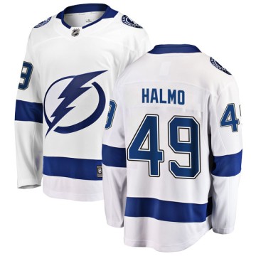 Breakaway Fanatics Branded Men's Mike Halmo Tampa Bay Lightning Away Jersey - White
