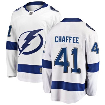 Breakaway Fanatics Branded Men's Mitchell Chaffee Tampa Bay Lightning Away Jersey - White