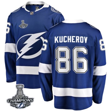 Breakaway Fanatics Branded Men's Nikita Kucherov Tampa Bay Lightning Home 2020 Stanley Cup Champions Jersey - Blue