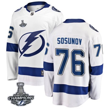Breakaway Fanatics Branded Men's Oleg Sosunov Tampa Bay Lightning Away 2020 Stanley Cup Champions Jersey - White