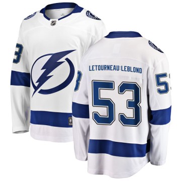 Breakaway Fanatics Branded Men's Pierre-Luc Letourneau-Leblond Tampa Bay Lightning Away Jersey - White
