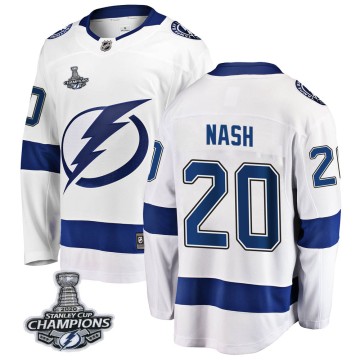 Breakaway Fanatics Branded Men's Riley Nash Tampa Bay Lightning Away 2020 Stanley Cup Champions Jersey - White