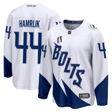 Breakaway Fanatics Branded Men's Roman Hamrlik Tampa Bay Lightning 2022 Stadium Series 2022 Stanley Cup Final Jersey - White