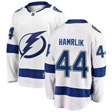 Breakaway Fanatics Branded Men's Roman Hamrlik Tampa Bay Lightning Away Jersey - White