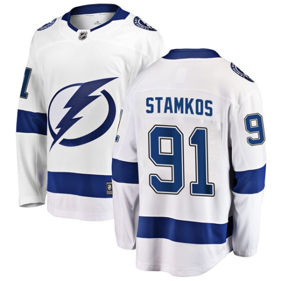 Breakaway Fanatics Branded Men's Steven Stamkos Tampa Bay Lightning Away Jersey - White