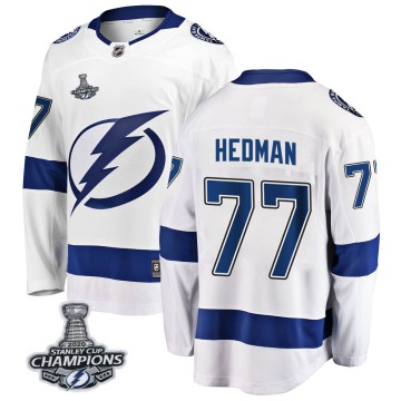 Breakaway Fanatics Branded Men's Victor Hedman Tampa Bay Lightning Away 2020 Stanley Cup Champions Jersey - White