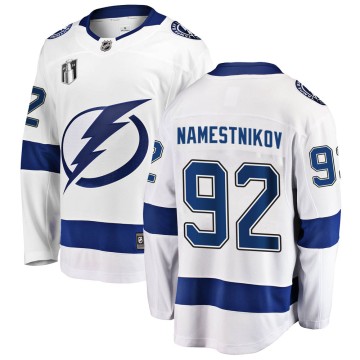 Breakaway Fanatics Branded Men's Vladislav Namestnikov Tampa Bay Lightning Away 2022 Stanley Cup Final Jersey - White