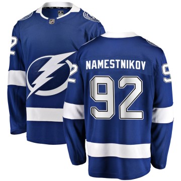 Breakaway Fanatics Branded Men's Vladislav Namestnikov Tampa Bay Lightning Home Jersey - Blue