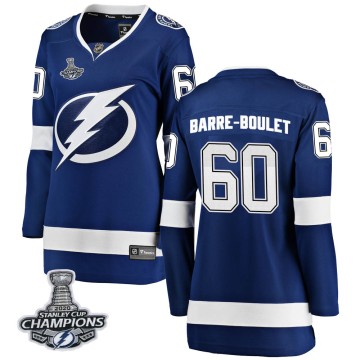 Breakaway Fanatics Branded Women's Alex Barre-Boulet Tampa Bay Lightning Home 2020 Stanley Cup Champions Jersey - Blue