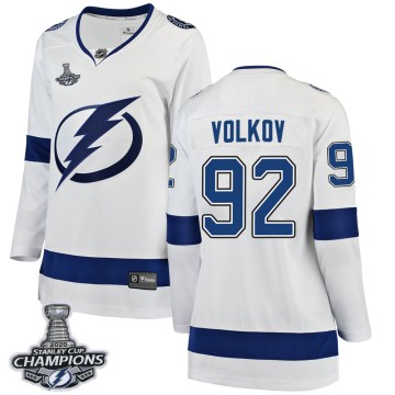 Breakaway Fanatics Branded Women's Alexander Volkov Tampa Bay Lightning Away 2020 Stanley Cup Champions Jersey - White