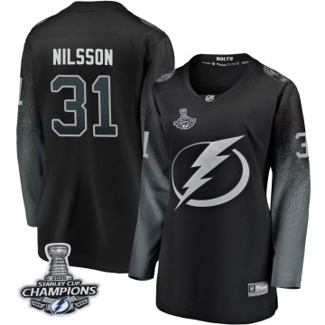 Breakaway Fanatics Branded Women's Anders Nilsson Tampa Bay Lightning Alternate 2020 Stanley Cup Champions Jersey - Black