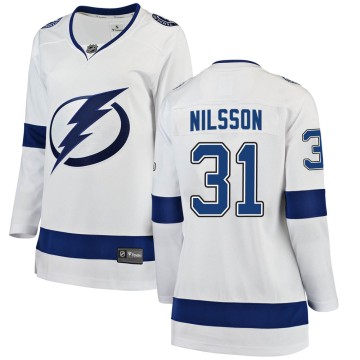 Breakaway Fanatics Branded Women's Anders Nilsson Tampa Bay Lightning Away Jersey - White