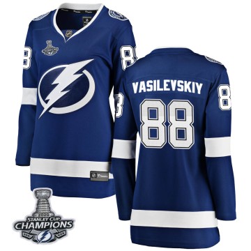 Breakaway Fanatics Branded Women's Andrei Vasilevskiy Tampa Bay Lightning Home 2020 Stanley Cup Champions Jersey - Blue