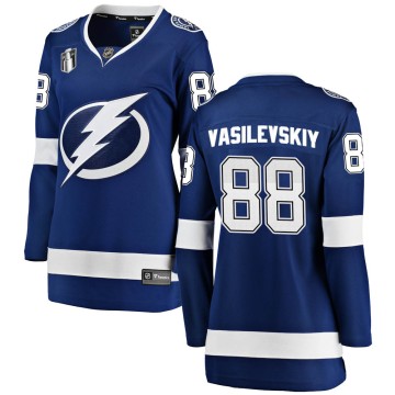 Breakaway Fanatics Branded Women's Andrei Vasilevskiy Tampa Bay Lightning Home 2022 Stanley Cup Final Jersey - Blue