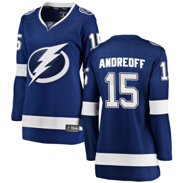 Breakaway Fanatics Branded Women's Andy Andreoff Tampa Bay Lightning Home Jersey - Blue