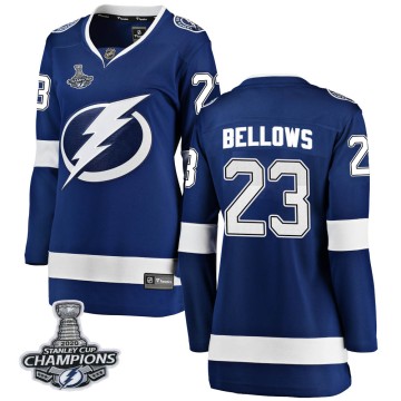 Breakaway Fanatics Branded Women's Brian Bellows Tampa Bay Lightning Home 2020 Stanley Cup Champions Jersey - Blue