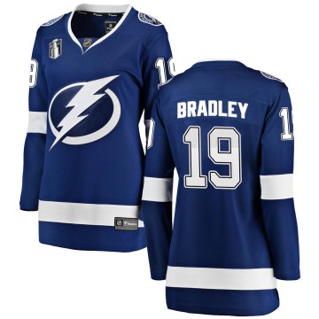 Breakaway Fanatics Branded Women's Brian Bradley Tampa Bay Lightning Home 2022 Stanley Cup Final Jersey - Blue