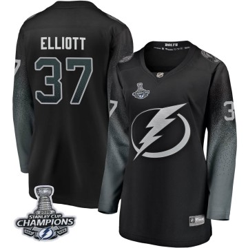 Breakaway Fanatics Branded Women's Brian Elliott Tampa Bay Lightning Alternate 2020 Stanley Cup Champions Jersey - Black