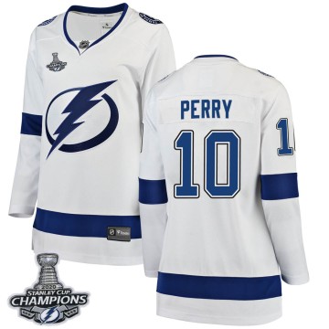Breakaway Fanatics Branded Women's Corey Perry Tampa Bay Lightning Away 2020 Stanley Cup Champions Jersey - White