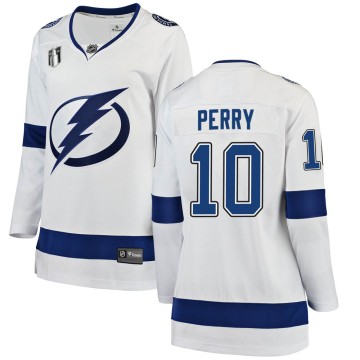 Breakaway Fanatics Branded Women's Corey Perry Tampa Bay Lightning Away 2022 Stanley Cup Final Jersey - White