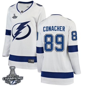 Breakaway Fanatics Branded Women's Cory Conacher Tampa Bay Lightning Away 2020 Stanley Cup Champions Jersey - White