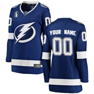 Breakaway Fanatics Branded Women's Custom Tampa Bay Lightning Custom Home 2022 Stanley Cup Final Jersey - Blue