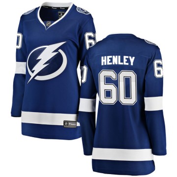 Breakaway Fanatics Branded Women's David Henley Tampa Bay Lightning Home Jersey - Blue