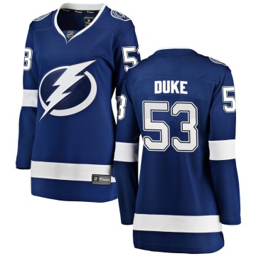 Breakaway Fanatics Branded Women's Dylan Duke Tampa Bay Lightning Home Jersey - Blue