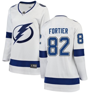 Breakaway Fanatics Branded Women's Gabriel Fortier Tampa Bay Lightning Away Jersey - White