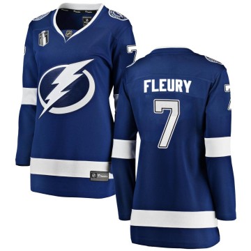 Breakaway Fanatics Branded Women's Haydn Fleury Tampa Bay Lightning Home 2022 Stanley Cup Final Jersey - Blue