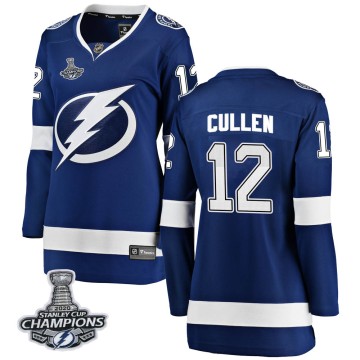 Breakaway Fanatics Branded Women's John Cullen Tampa Bay Lightning Home 2020 Stanley Cup Champions Jersey - Blue