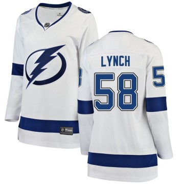Breakaway Fanatics Branded Women's Kevin Lynch Tampa Bay Lightning Away Jersey - White