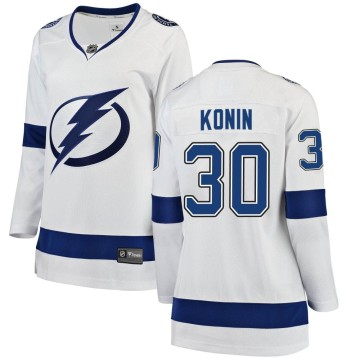 Breakaway Fanatics Branded Women's Kyle Konin Tampa Bay Lightning Away Jersey - White