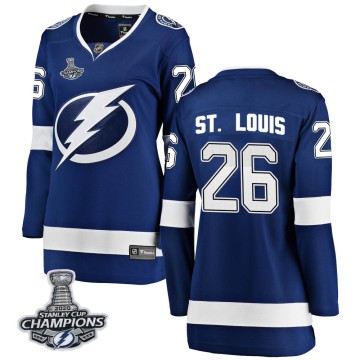 Breakaway Fanatics Branded Women's Martin St. Louis Tampa Bay Lightning Home 2020 Stanley Cup Champions Jersey - Blue