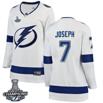 Breakaway Fanatics Branded Women's Mathieu Joseph Tampa Bay Lightning Away 2020 Stanley Cup Champions Jersey - White