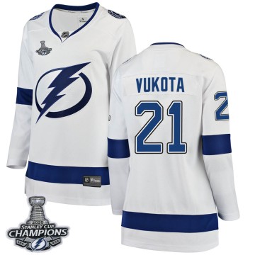 Breakaway Fanatics Branded Women's Mick Vukota Tampa Bay Lightning Away 2020 Stanley Cup Champions Jersey - White