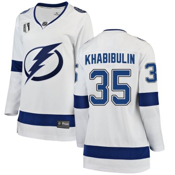 Breakaway Fanatics Branded Women's Nikolai Khabibulin Tampa Bay Lightning Away 2022 Stanley Cup Final Jersey - White