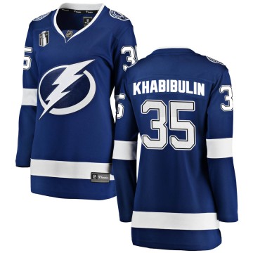 Breakaway Fanatics Branded Women's Nikolai Khabibulin Tampa Bay Lightning Home 2022 Stanley Cup Final Jersey - Blue