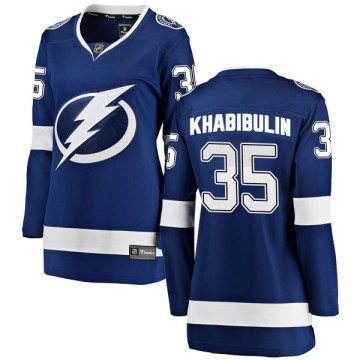 Breakaway Fanatics Branded Women's Nikolai Khabibulin Tampa Bay Lightning Home Jersey - Blue