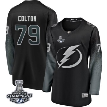 Breakaway Fanatics Branded Women's Ross Colton Tampa Bay Lightning Alternate 2020 Stanley Cup Champions Jersey - Black